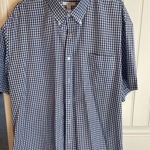 Mens Short Sleeve Button Front Shirt 2XL